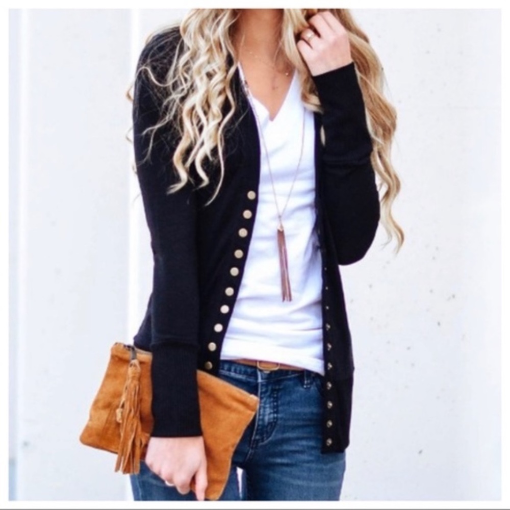 Softest MUST HAVE Cardigan - BLACK - Picture 2 of 2